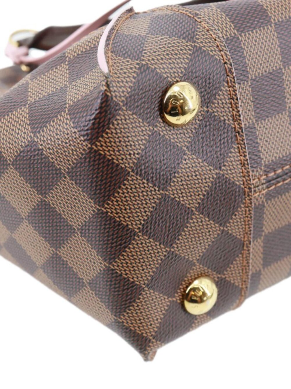Louis Vuitton  Caissa PM Damier Ebene Tote Bag Rose Ballerine - Picture 7 of 11